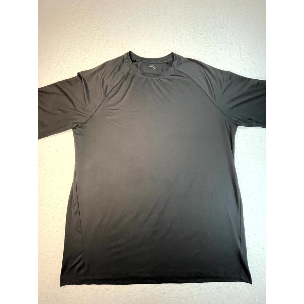 Glacier Performance Shirt Mens XLT Black Stretch Raglan Sleeve Athletic Workout